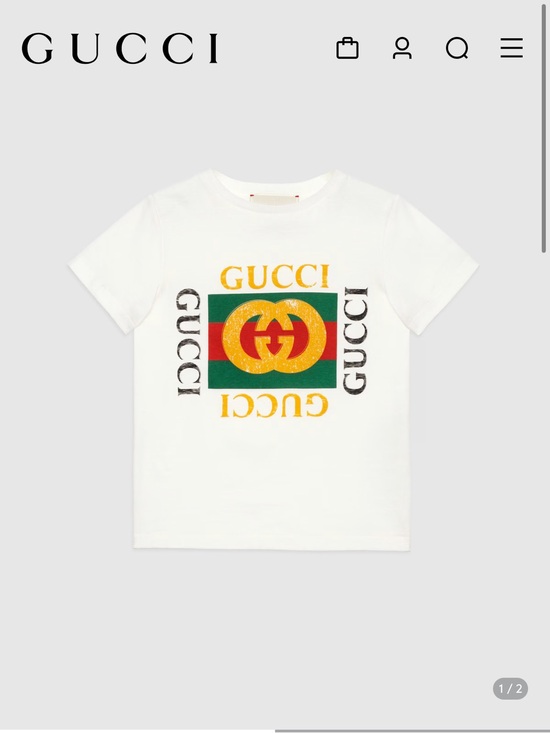 Children's cotton T-shirt with Gucci logo size 4